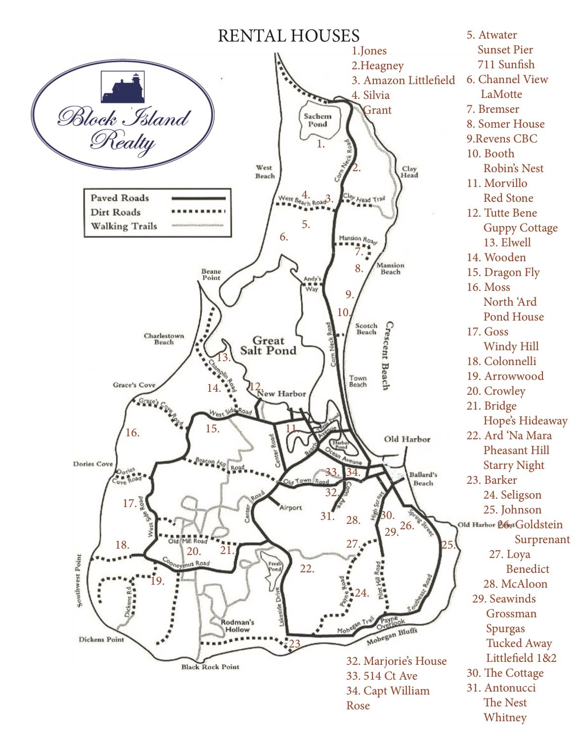 Printable Block Island Map