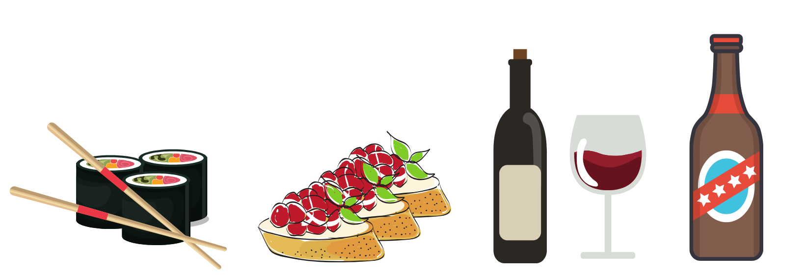 happy hour food clipart