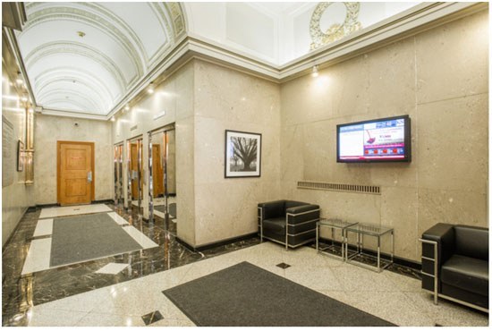 interior lobby of 262 washington street and 85 devonshire street 