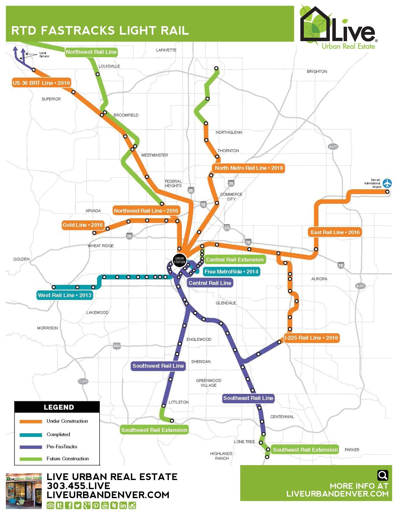 Content Denver RTD Light Rail Map 
