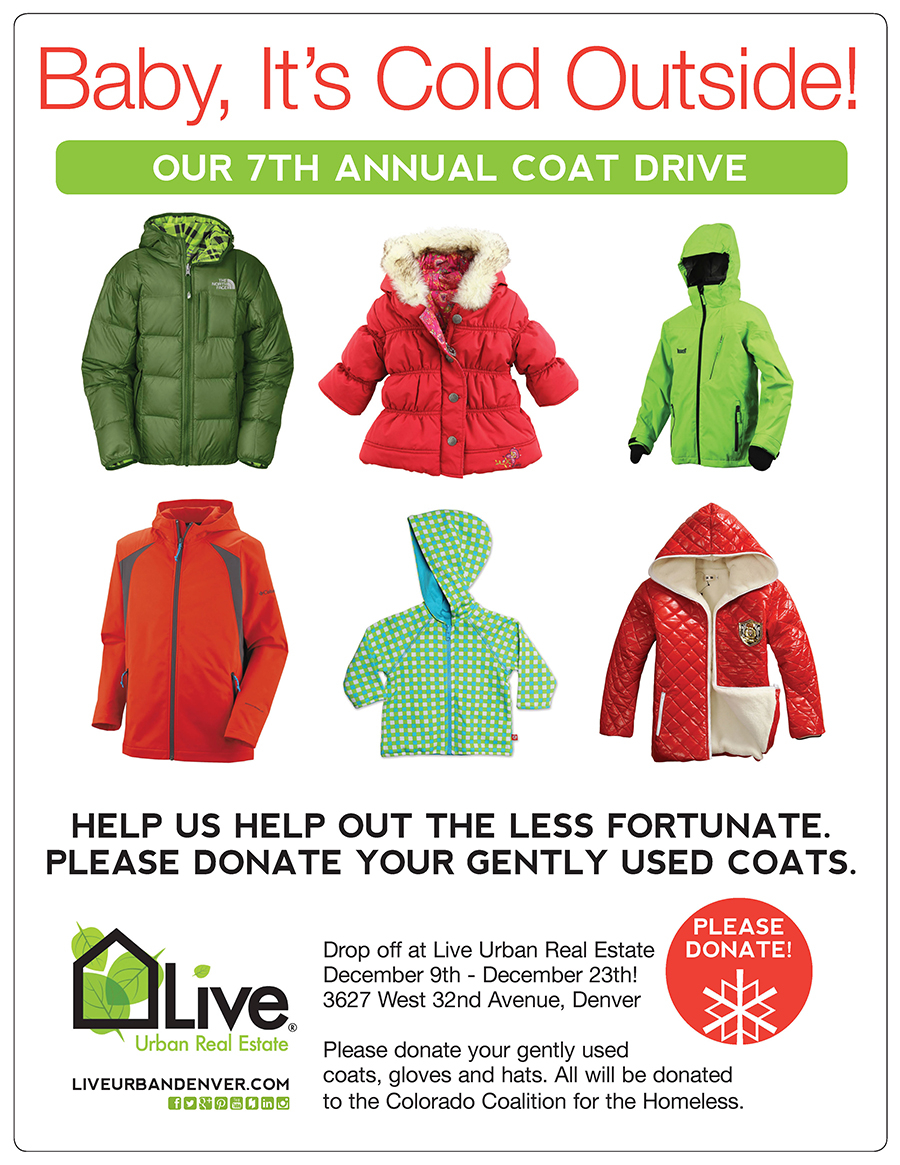 Our 7th Annual Coat Drive Help Us Keep Denver Warm This Winter Denver Blog Find Your Urban