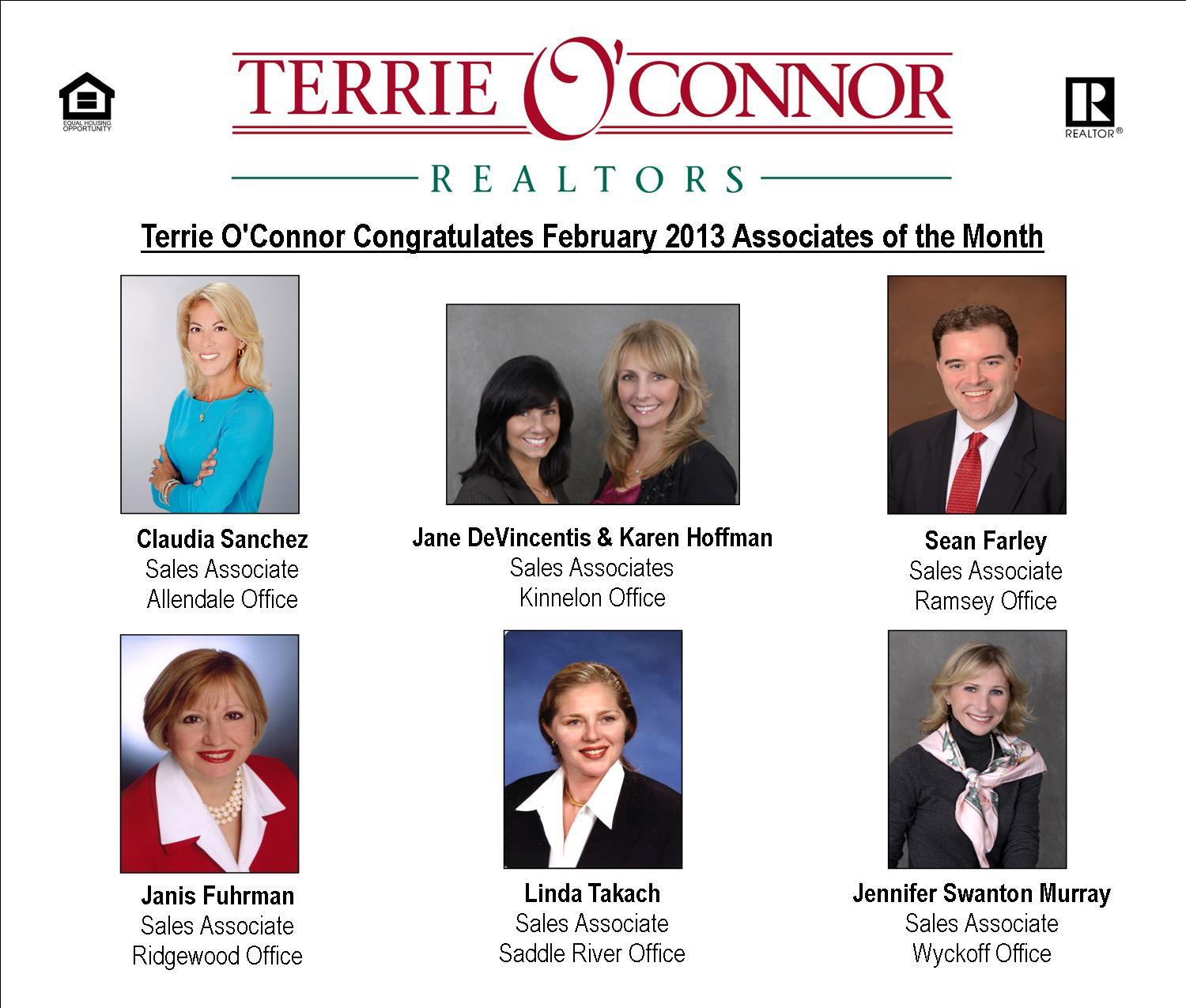 Terrie O'Connor Congratulations February 2013 Sales Associates of the ...